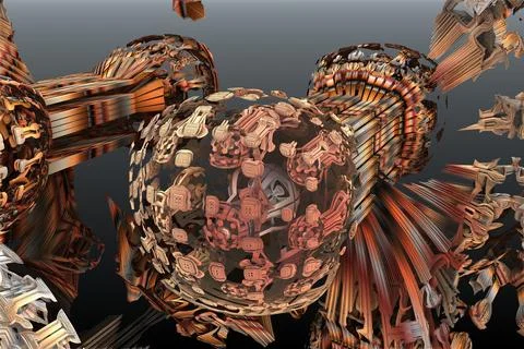 The surface of an alien planet 3d rendering Stock Illustration