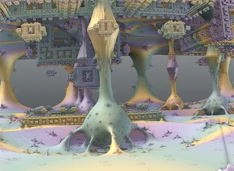 The surface of an alien planet 3d rendering Stock Illustration