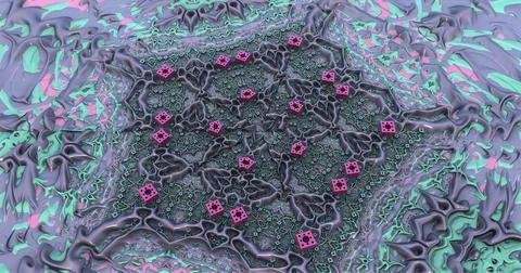 The surface of an alien planet 3d rendering Stock Illustration