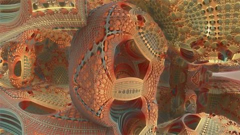 The surface of an alien planet 3d rendering Stock Illustration