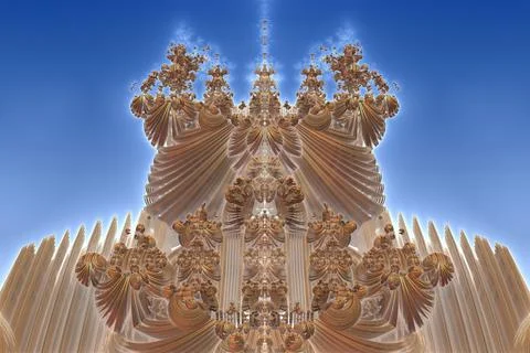 The surface of an alien planet 3d rendering Stock Illustration