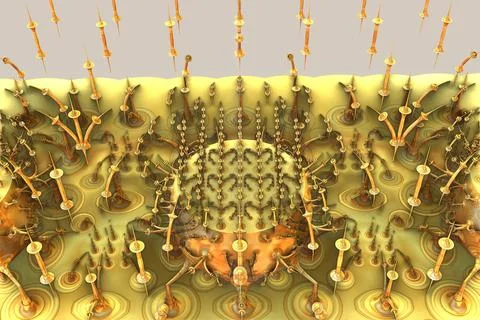 The surface of an alien planet 3d rendering Stock Illustration