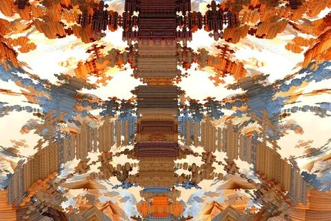 The surface of an alien planet 3d rendering Stock Illustration