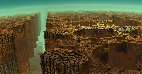 The surface of an alien planet 3d rendering the surface of an alien planet... Foto stock