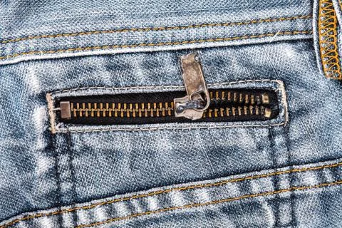 Surface background of dirty jeans and old Stock Photos