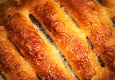 The surface of the baked cake Stock Photos