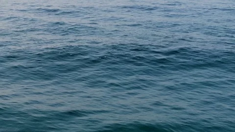 Surface Of Blue Ocean With Calm Waves. - close up shot Stock-Footage 269911211