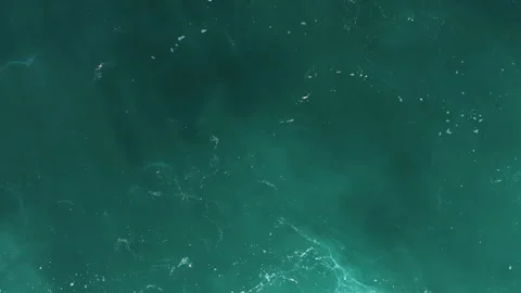 Surface Of The Blue Sea During Summer. - aerial shot Vídeos de archivo 302086605