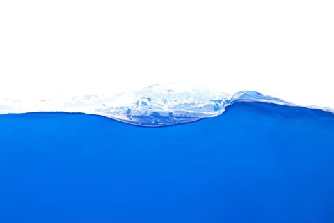 The surface of the blue water that moves and splashes Stock Photos