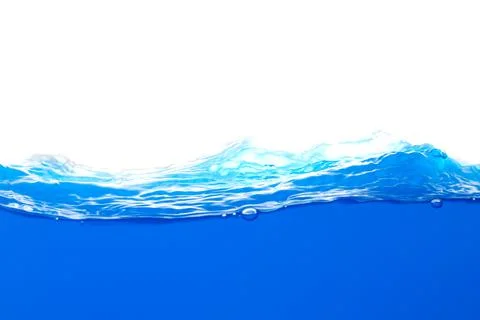 The surface of the blue water that moves and splashes Stock Photos