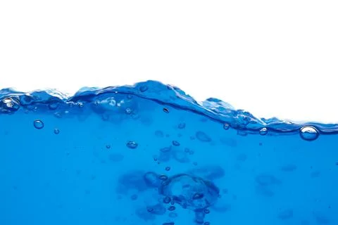 The surface of blue water that is splattered or moving Stock Photos