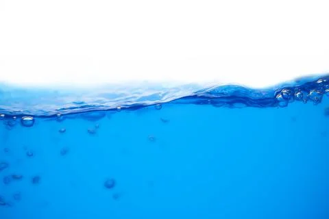 The surface of blue water that is splattered or moving Stock Photos