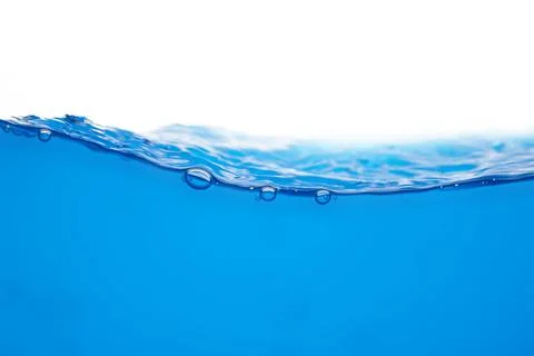The surface of blue water that is splattered or moving Stock Photos