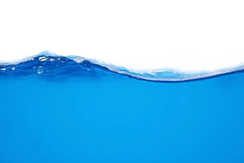 The surface of blue water that is splattered or moving Stock Photos