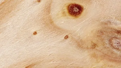 Surface of the  board in close-up with trace of wooden knots and stripes Stock-Footage 255032329