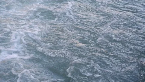 Surface boiling water in the mountan river Stock Footage 171403913