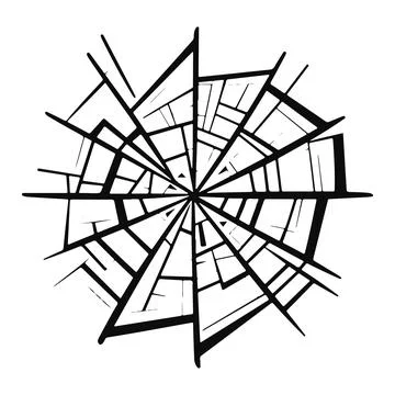 Surface with a broken glass-like texture. Stock Illustration