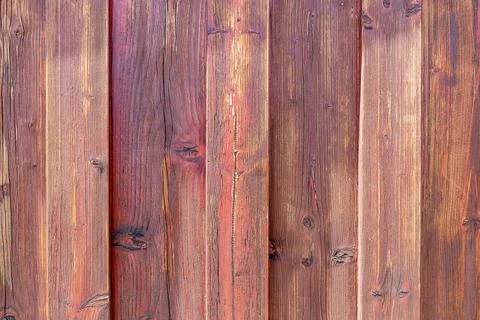 Surface of brown thick planks vertically oriented Stock Photos