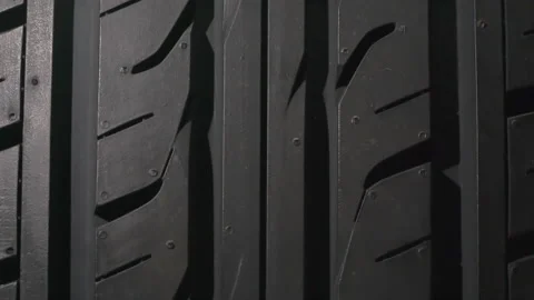 Surface of a Car Tire Close Up 4K Stock Footage 194808339