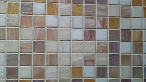 The surface of ceramic tiles made of small squares close-up Stock Footage 166435291