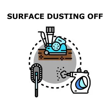 Surface cleaning and dusting off surfaces concept Stock Illustration
