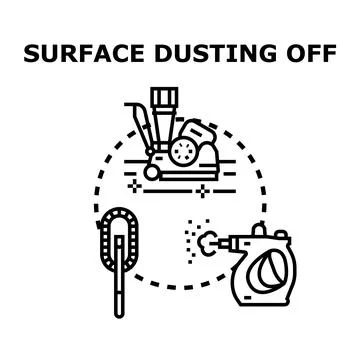 Surface cleaning and dusting off surfaces concept Stock Illustration