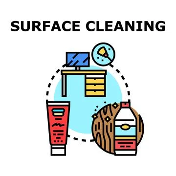 Surface cleaning products for home or office sanitation Stock Illustration