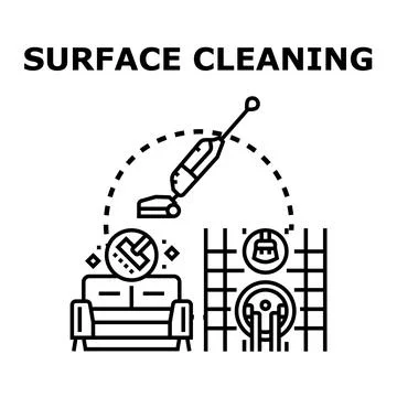 Surface cleaning service concept vector illustration Ilustración de archivo