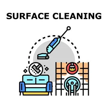Surface cleaning service concept vector illustration Stock Illustration
