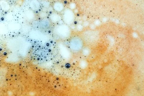 The surface of coffee foam. Stock Photos