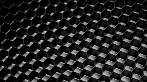 Surface consisting of hexagonal cells. Video stock 263551836
