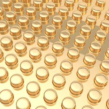 Surface covered with cylindrical bumps Stock Illustration