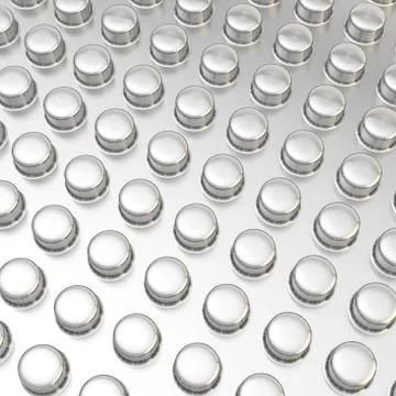 Surface covered with cylindrical bumps Stock Illustration