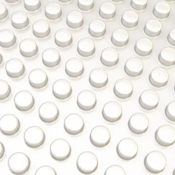 Surface covered with cylindrical bumps Stock Illustration