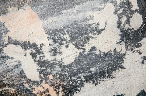 Surface covered with decorative plaster with a chaotic pattern, multi-colored Stock Photos