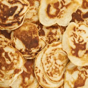 Surface covered with the pancakes Stock Photos