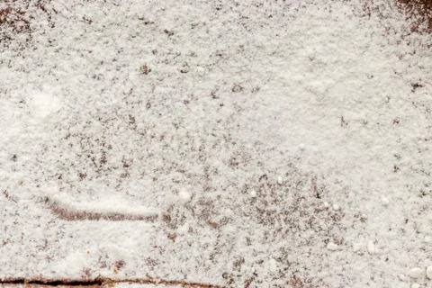 Surface covered with the wheat flour as a background Stock Photos