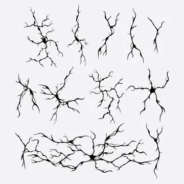 Surface Crack Top View EPS Vector Stock Illustration