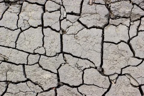 Surface of cracked earth for texture background, dried clay Stock-Fotos