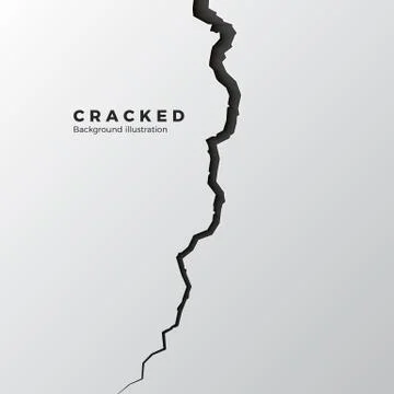 Surface cracked ground. Sketch crack texture Stock Illustration