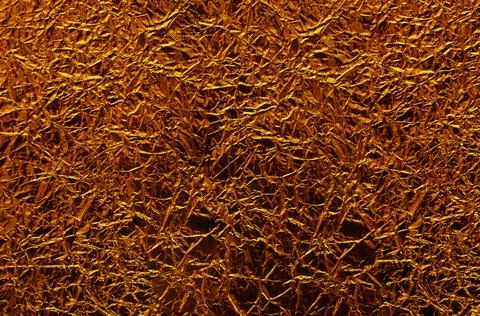 Surface of crumpled foil close-up. Stock Photos