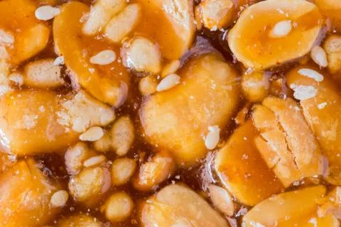 The surface of the cut bean sweets Stock Photos