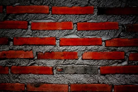Surface of dark brick wall. Stock Photos