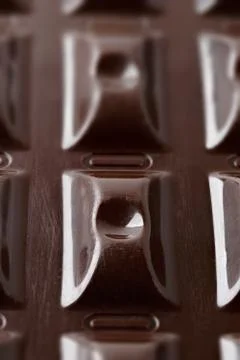 The surface of dark chocolate Stock Photos