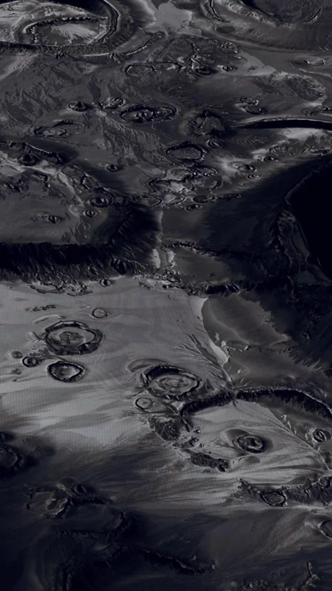 Surface details of an alien landscape captured from above Stock Footage 344959887