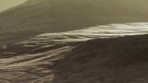 Surface of a distant planet with hills and shadows during a quiet time Stock Footage 343529737