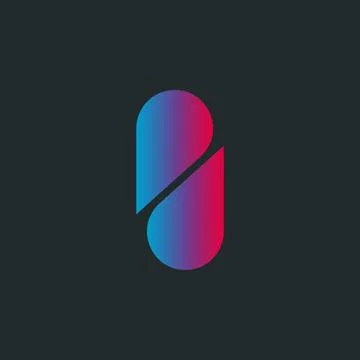 Surface divided into two parts. Vector zero number design Stock Illustration