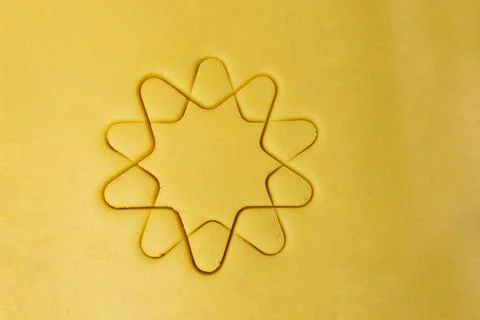 Surface of dough with an abstract shade pattern 스톡 사진