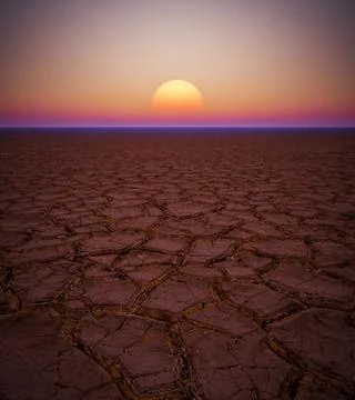 The surface of the dried earth Stock Illustration