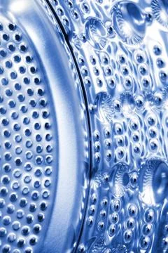 The surface of the drum washing machine Stock Photos